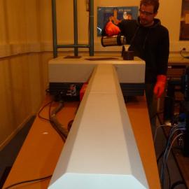 Tim Delany filling the Bruker 120M detector dewars with liquid nitrogen
