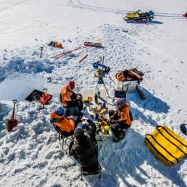 Antarctic field camp morning tea, Marcus Arnold 2016