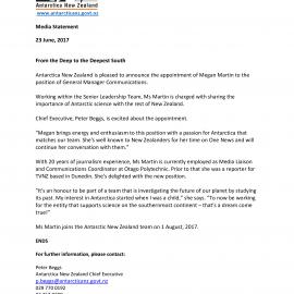 PR - From the Deep to the Deepest South