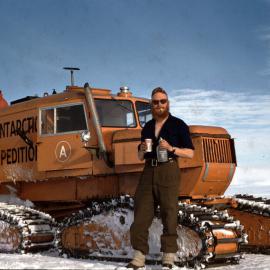 Man, Beer, Tucker Sno-Cat