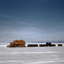 Tucker Sno-Cat with fuel sleds
