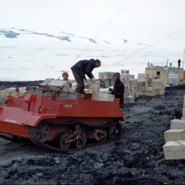 Loading supplies onto the Weasel