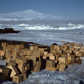 Boxes of supplies, Scott Base TAE-IGY era