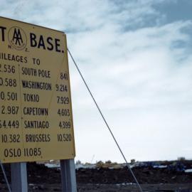 Scott Base Mileage Sign