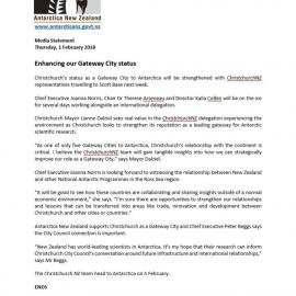 180202 Media Statement- ChristchurchNZ