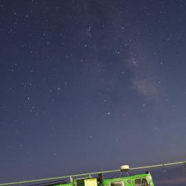 Hagglund and night sky