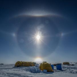 Sun Dog over Field Camp- Hot Water Drill 2