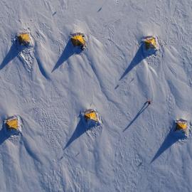 Birds eye of Hot Water Drill Site 2 campsite