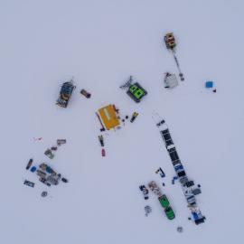 Aerial view of Hot Water Drill Site 2 