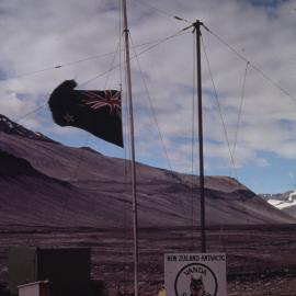 Flag at half-mast after DC-10 crash,Vanda Station