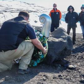 Laying of the Erebus memorial wreath