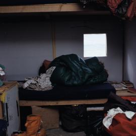 Interior, Refuge hut, Vanda