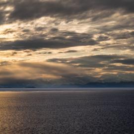 Sunset over water 