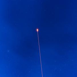 LIDAR Laser in the night