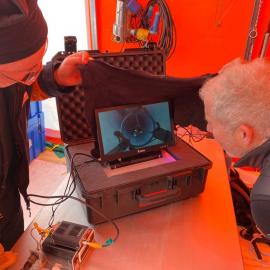 Video while Lowering oceanogrpahic instrument (Medium)