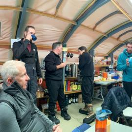 Inside the HWD1 Mess Tent