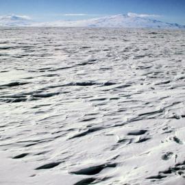 Ross Island viewed from Ross Ice Shelf