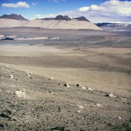 View across Victoria Valley, camp barely visible by stream on right