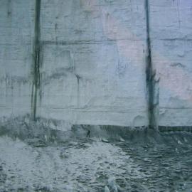 Glacier snout, Lower Victoria Glacier, Rob as scale