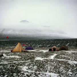 Poor weather at camp-site