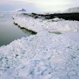 Ice-foot, Beaufort Island beyond