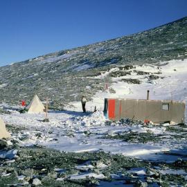 US hut and our tents at summit