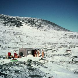 US hut at summit - all packed up and waiting for a lift out