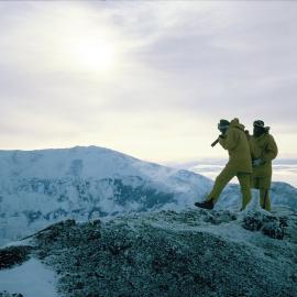 Photographing down into the craters