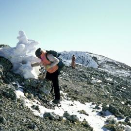 small ice hummock near crater rim