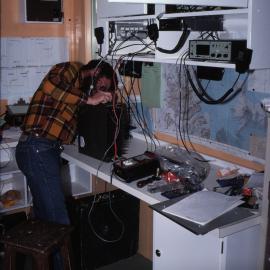 Paul working on radios