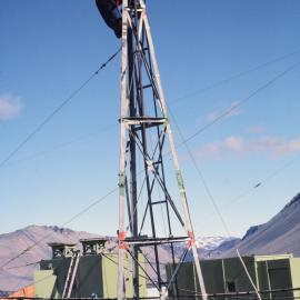 Bunty Meyer on wind generator tower