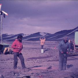 Erection of generator hut, Vanda
