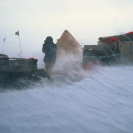 Blizzard conditions on SEREIS project