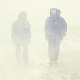 Blizzard conditions at Scott Base