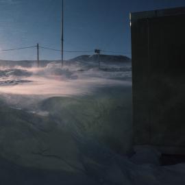 Scott Base drifting snow