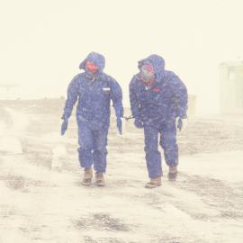 storm conditions, Scott Base