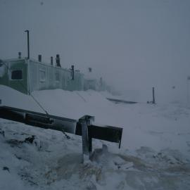 Liquid waste pipe, lab, mess hug behind Scott Base