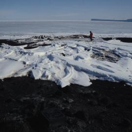 Site of former Greenpeace hut, Cape Evans