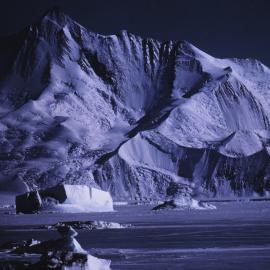 Mountains at Hallett, taken at midnight
