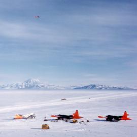 Otter flying & USN Douglas C-47B & USN Lockheed P2 Neptunes