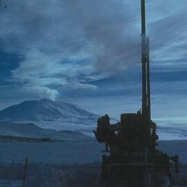 Sea Ice drilling for fish hut location