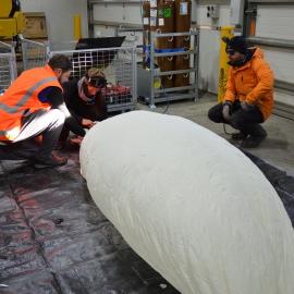 GRUAN balloon launch Helium filling 2 Oct 2023