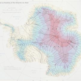 Antarctic ice sheet flow lines 