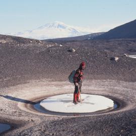 Dave Skinner Standing on a 'Kettle' 