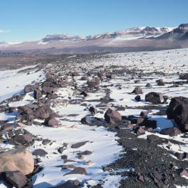 Terminal moraine of Upper Wright Glacier 