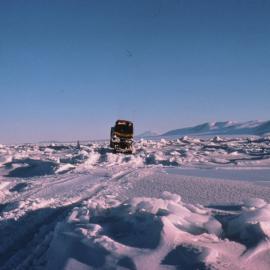 Sea ice travel by Hagglunds