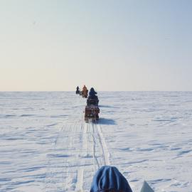 Travelling on the head of the McCleary Glacier