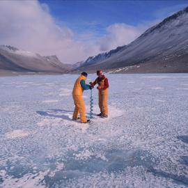 Drilling on Lake Vanda 