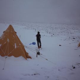 Campsite at Table Mountain in Storm