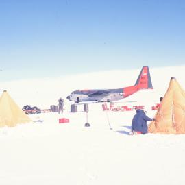 Field Camp Being set up at Cross Cut Peak